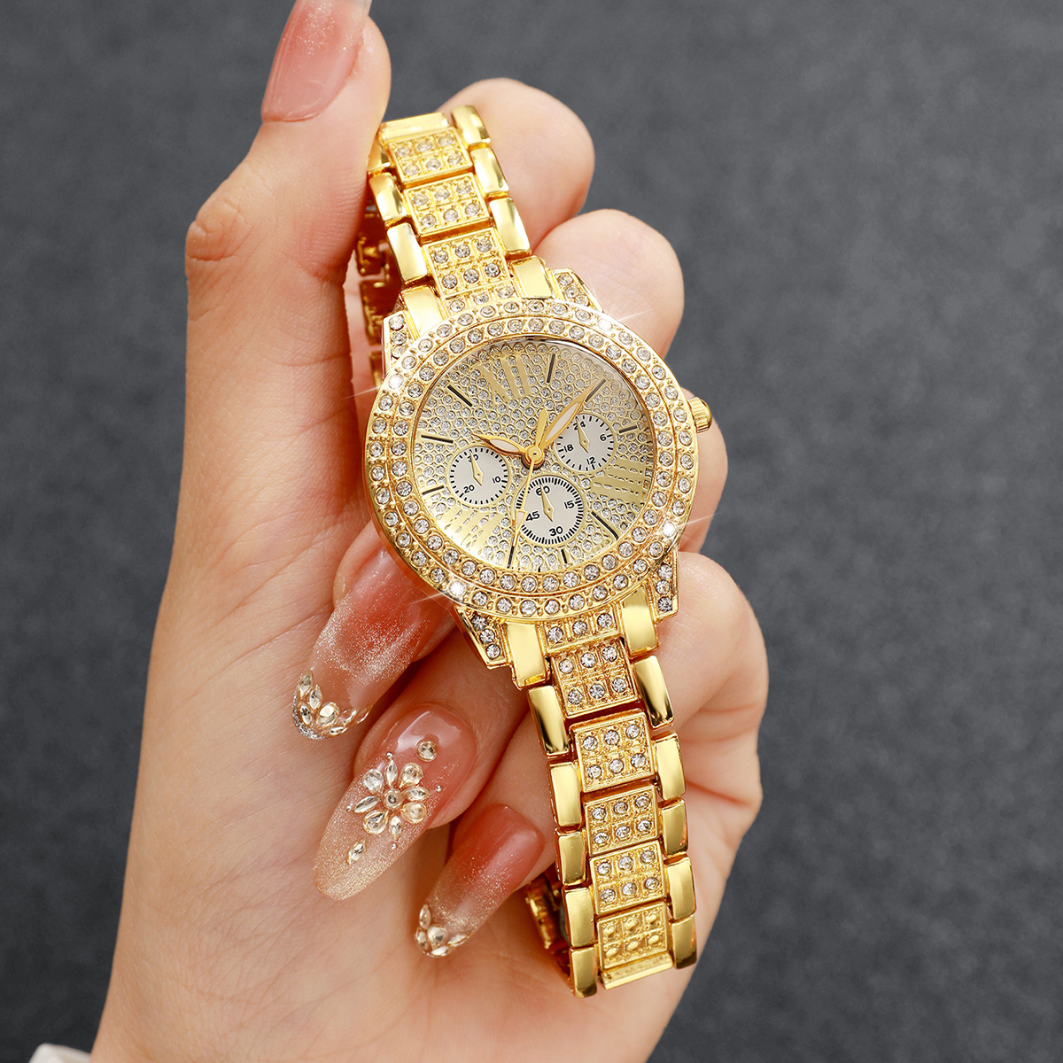 Luxury Watch Travel Case - Fashion Decorative Three-eyes Dial Women Quartz