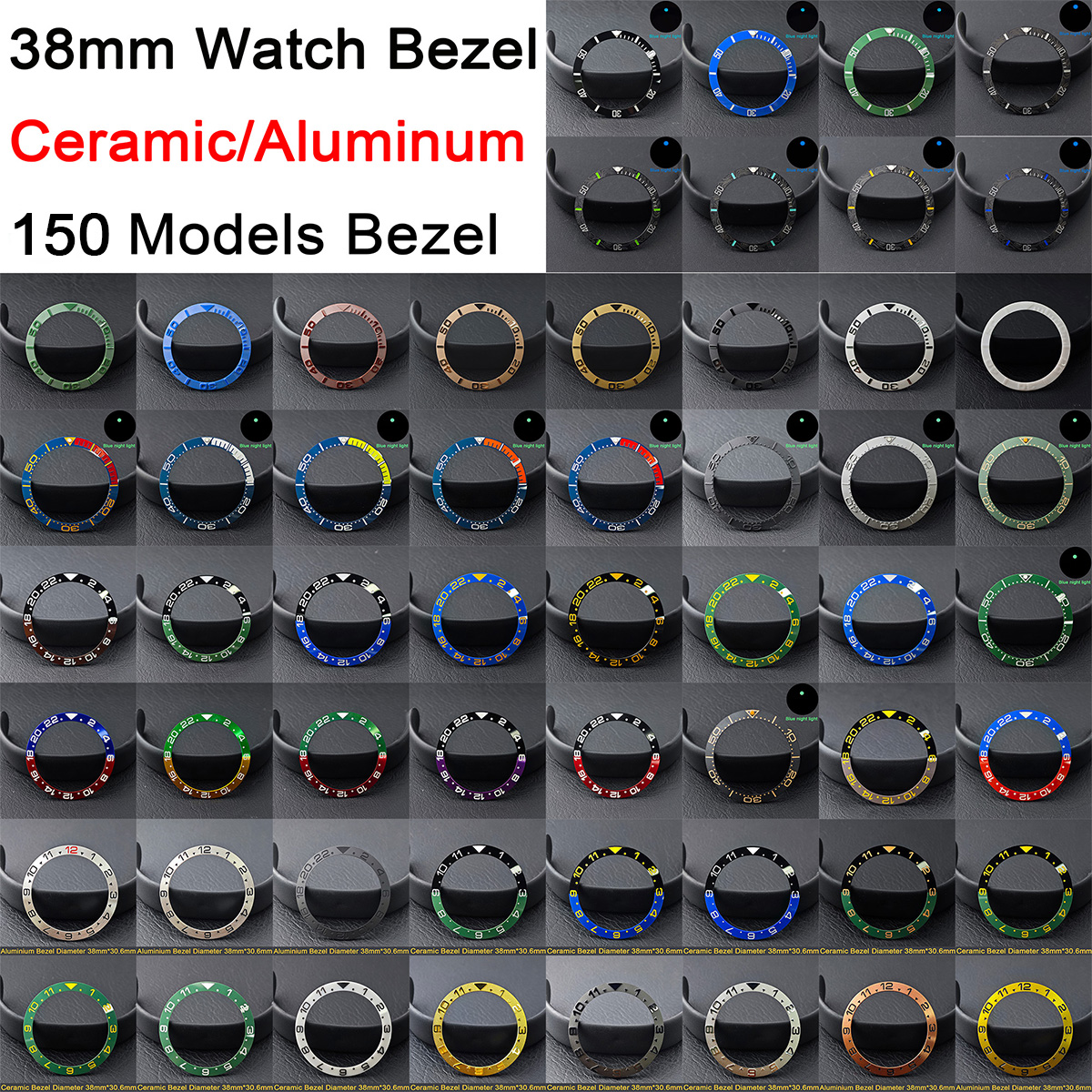 Bronze Case Watch - 38mm * 30.6mm tilted ceramic bezel
