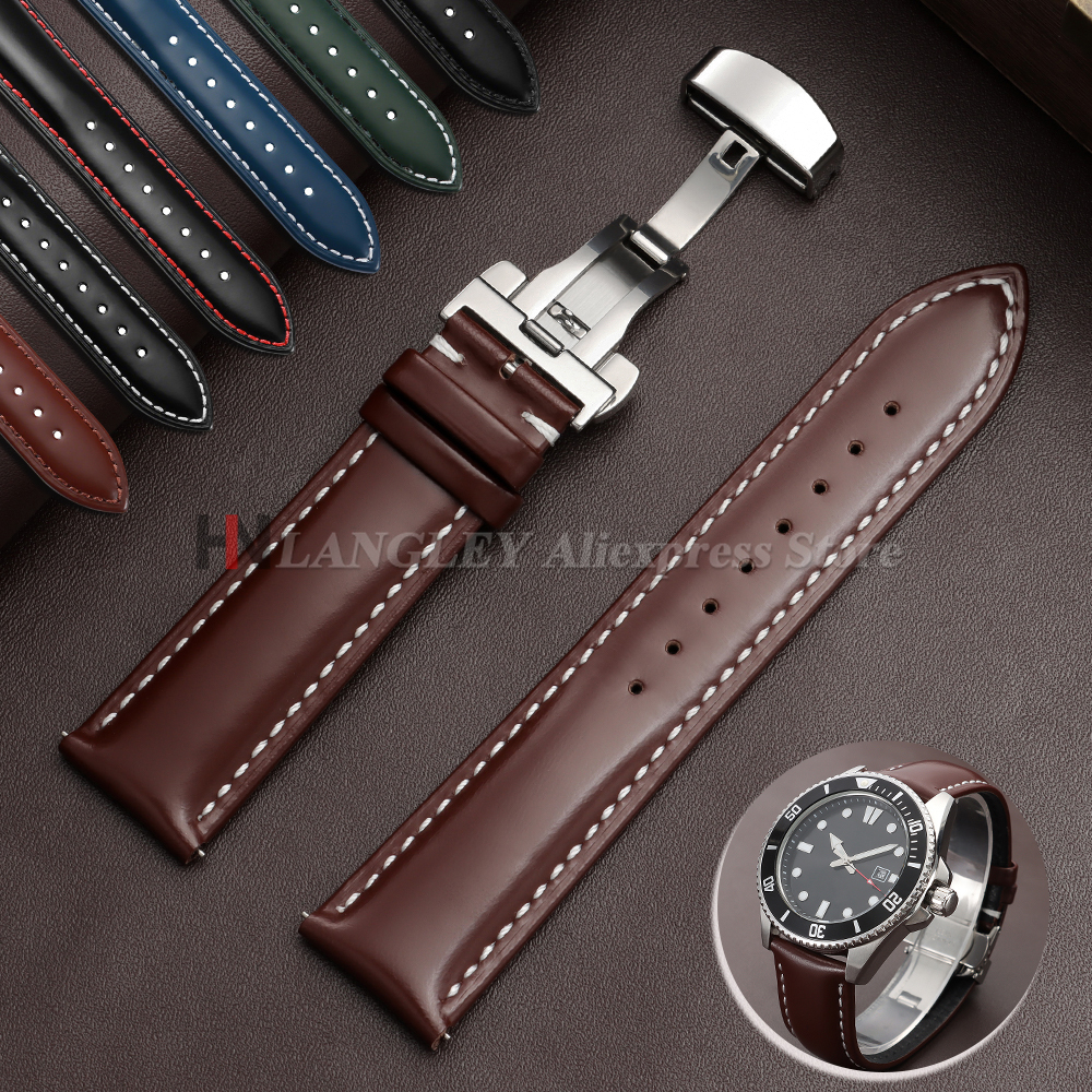 Luxury Watch Jaeger Lecoultre - 20mm 22mm Oiled Genuine Leather Watch