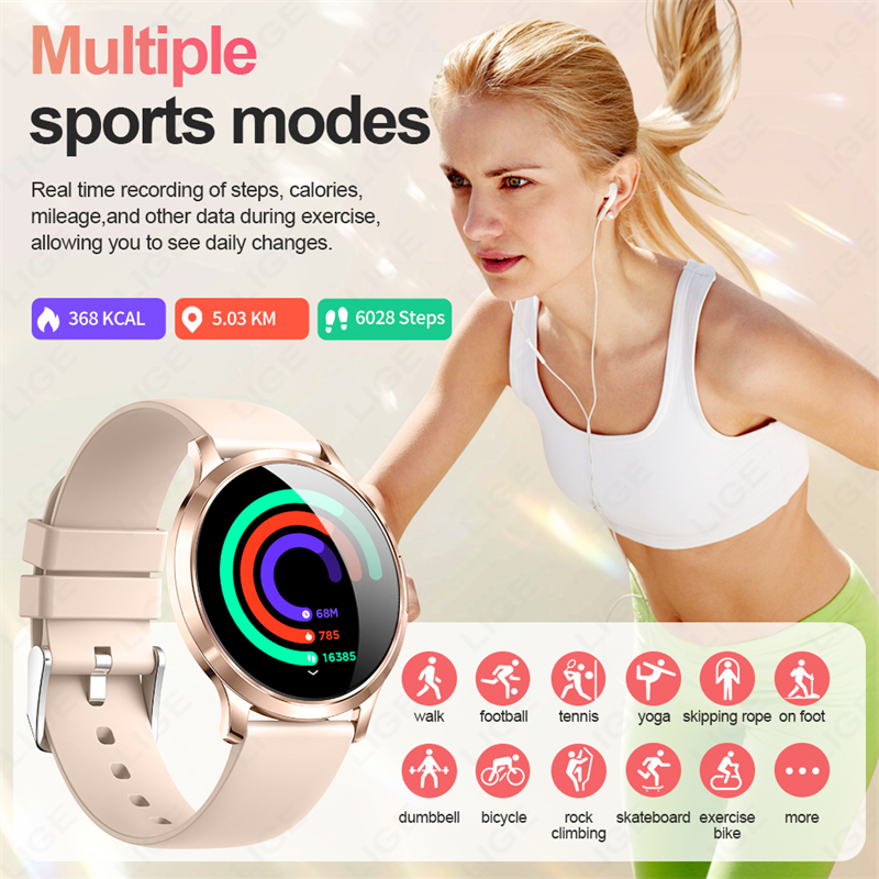 Luxury Watch Korea - LIGE 2025 Ultra-thin AMOLED Screen Smart
