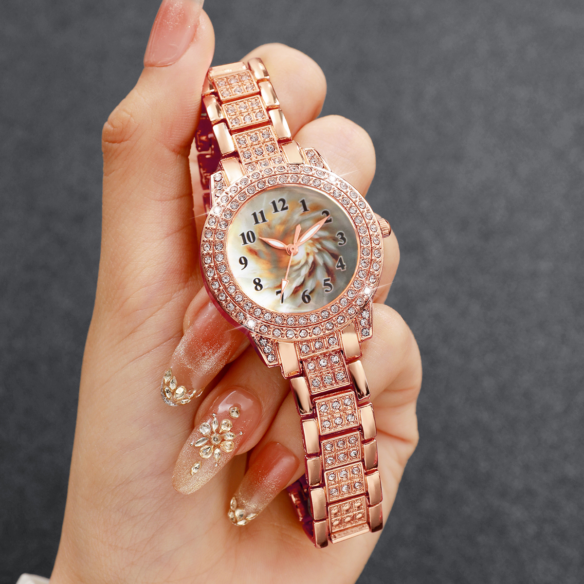 6PCS Luxury Rhinestone Women Q - огляд і ціна Luxury Watch Travel Case
