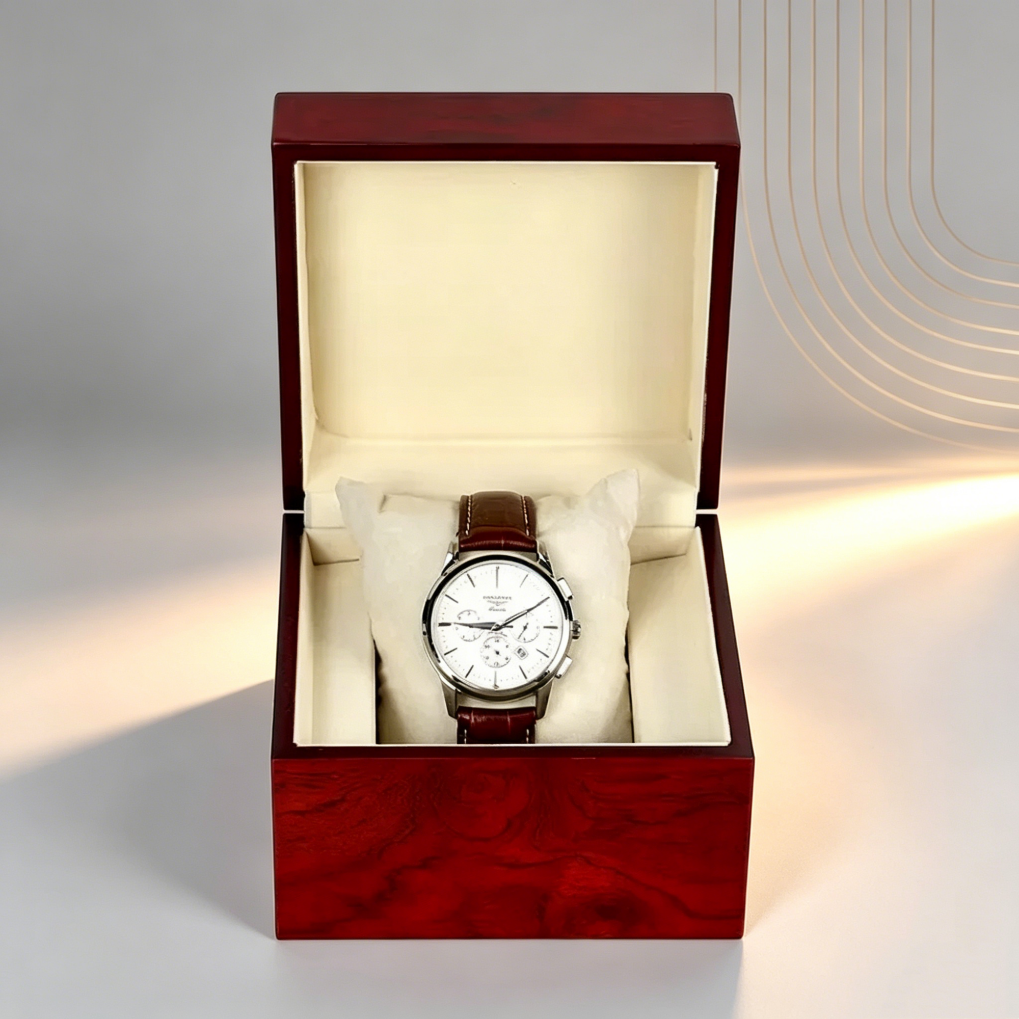 Luxury Red Wooden PU Leather W - огляд і ціна Luxury Watch Travel Case