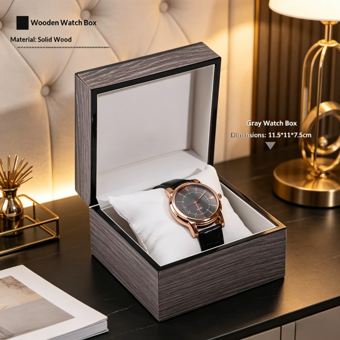 Luxury Red Wooden PU Leather W - огляд і ціна Luxury Watch Travel Case