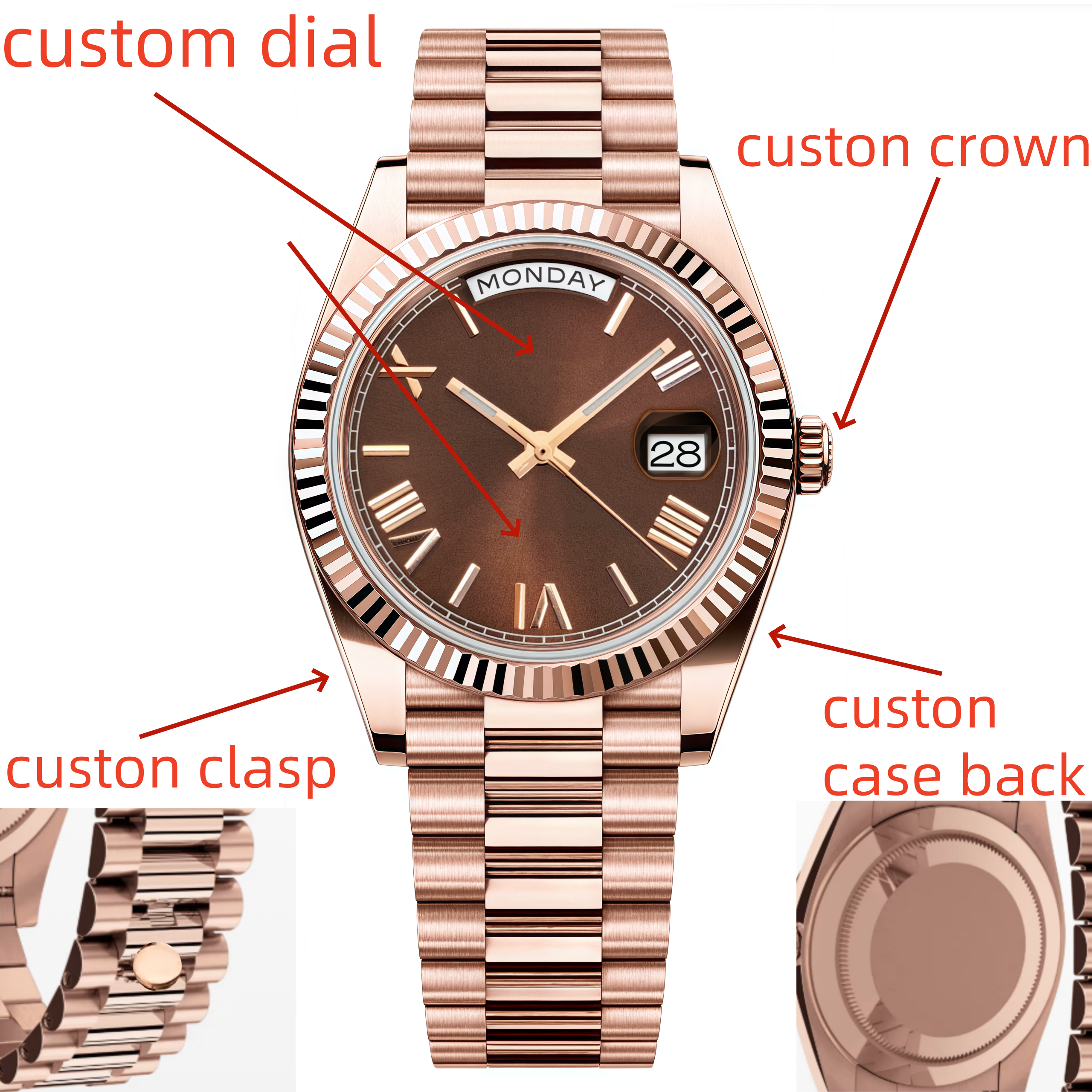 Custom logo Clock Men's Luxury - огляд і ціна Luxury Watch Logo