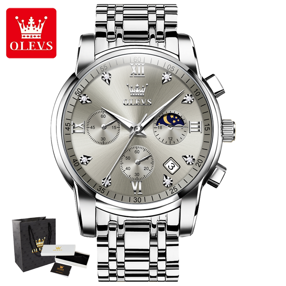 OLEVS 2858 Quartz Watch for Me - огляд і ціна Luxury Watch Men