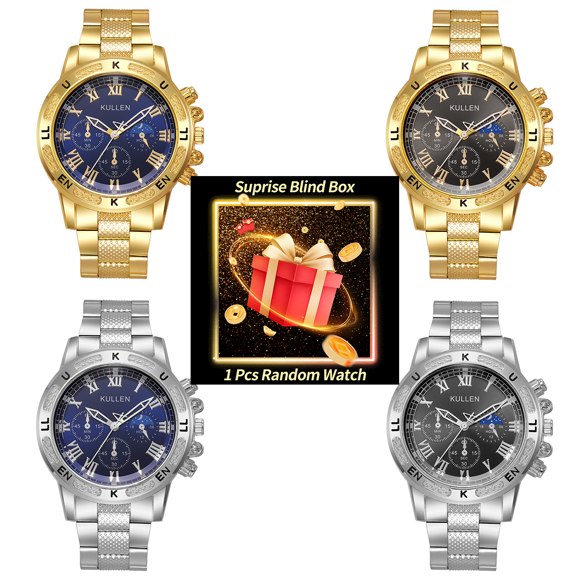 1PC Surprise Mystery Watch Bli - огляд і ціна Luxury Watch Men