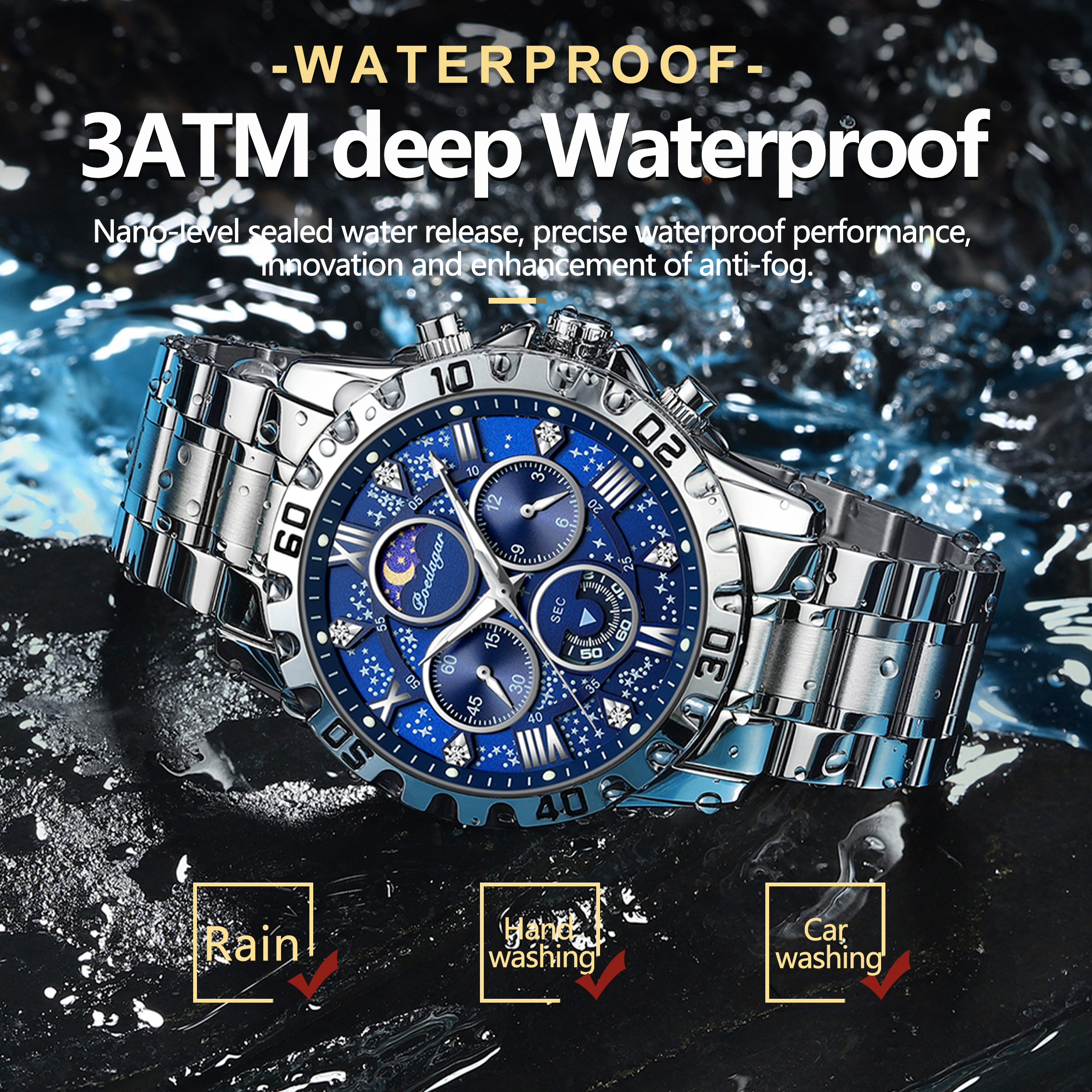 POEDAGAR Luxury Fashion Man Wa - огляд і ціна Luxury Watch Zone