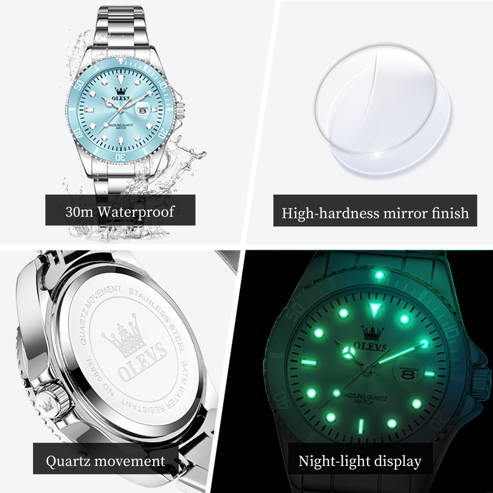 OLEVS Luxury Stainless Steel W - огляд і ціна Luxury Watch Logo
