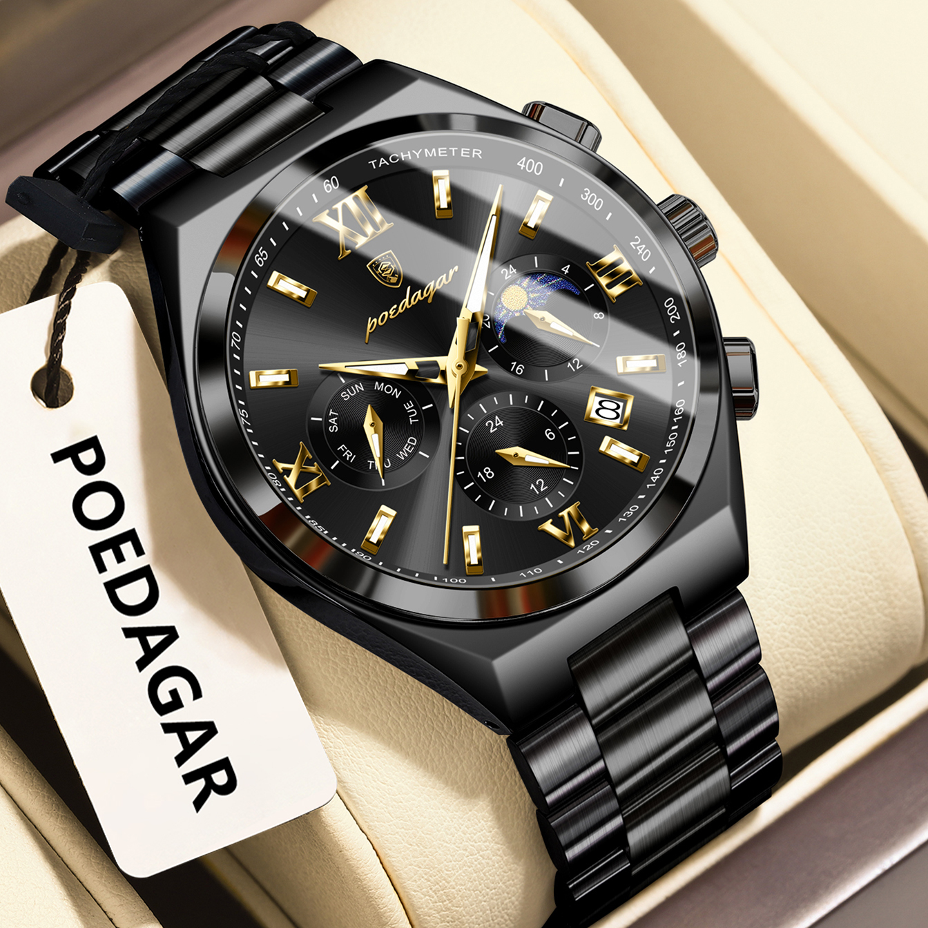 POEDAGAR Fashion Luxury Man Wr - огляд і ціна Luxury Watch Zone