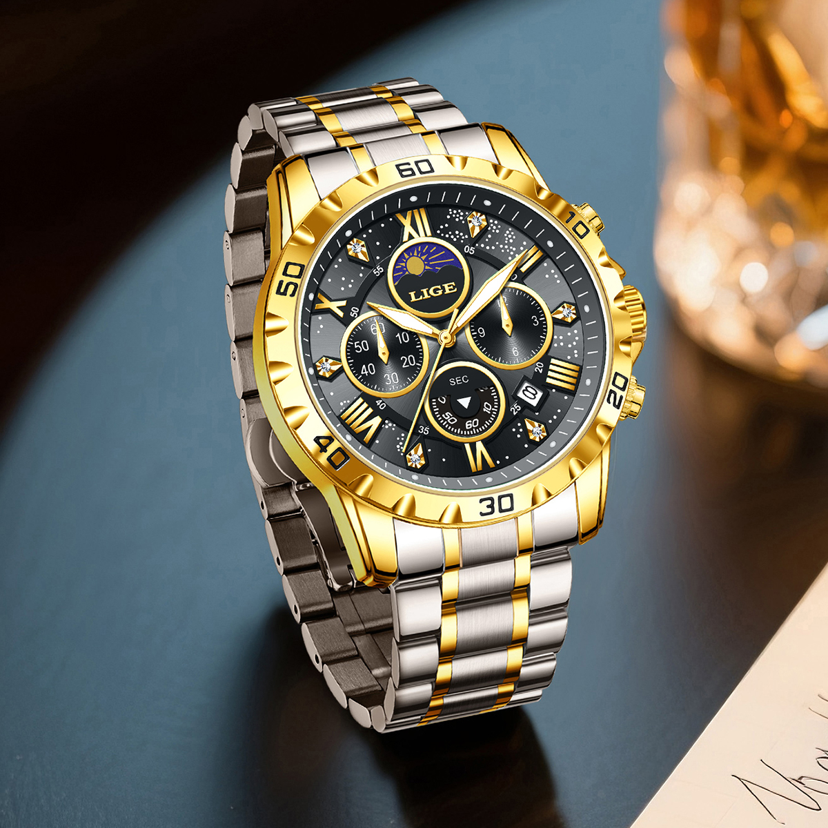 LIGE Top Brand Luxury Quartz M - огляд і ціна Luxury Watch Men