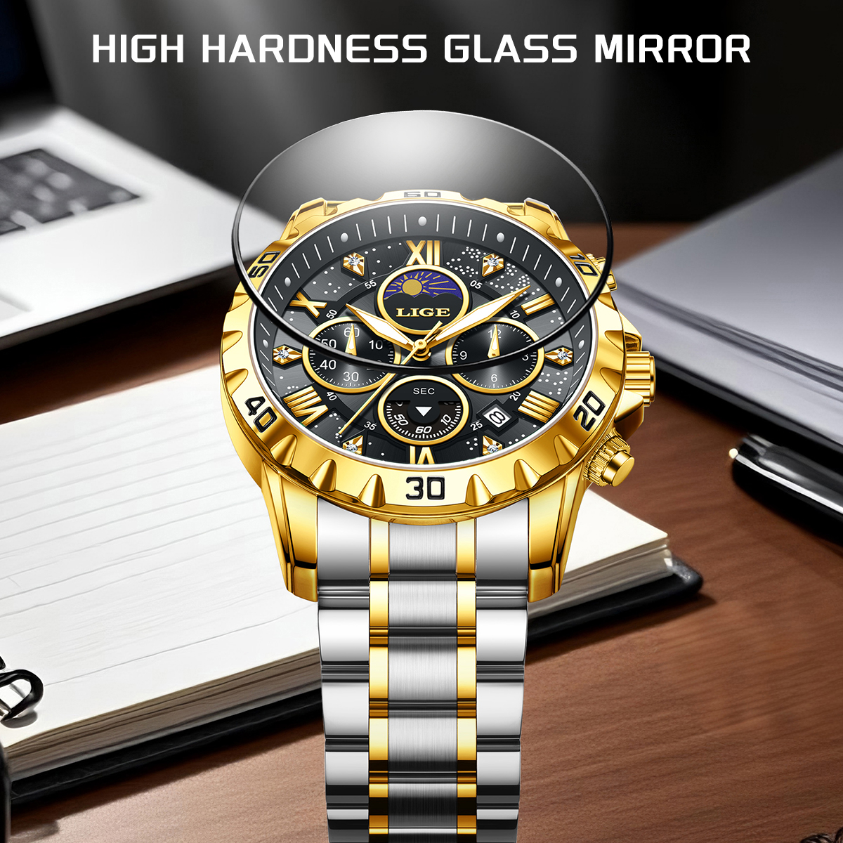 LIGE Top Brand Luxury Quartz M - огляд і ціна Luxury Watch Men