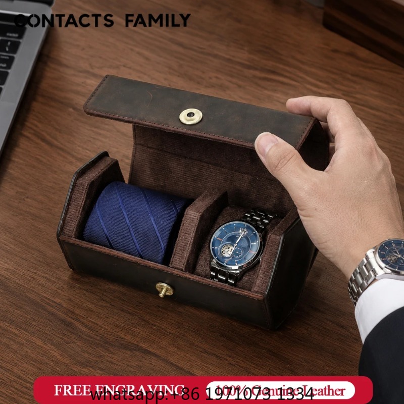FAMILY Genuine Leather Travel  - огляд і ціна Luxury Watch Travel Case