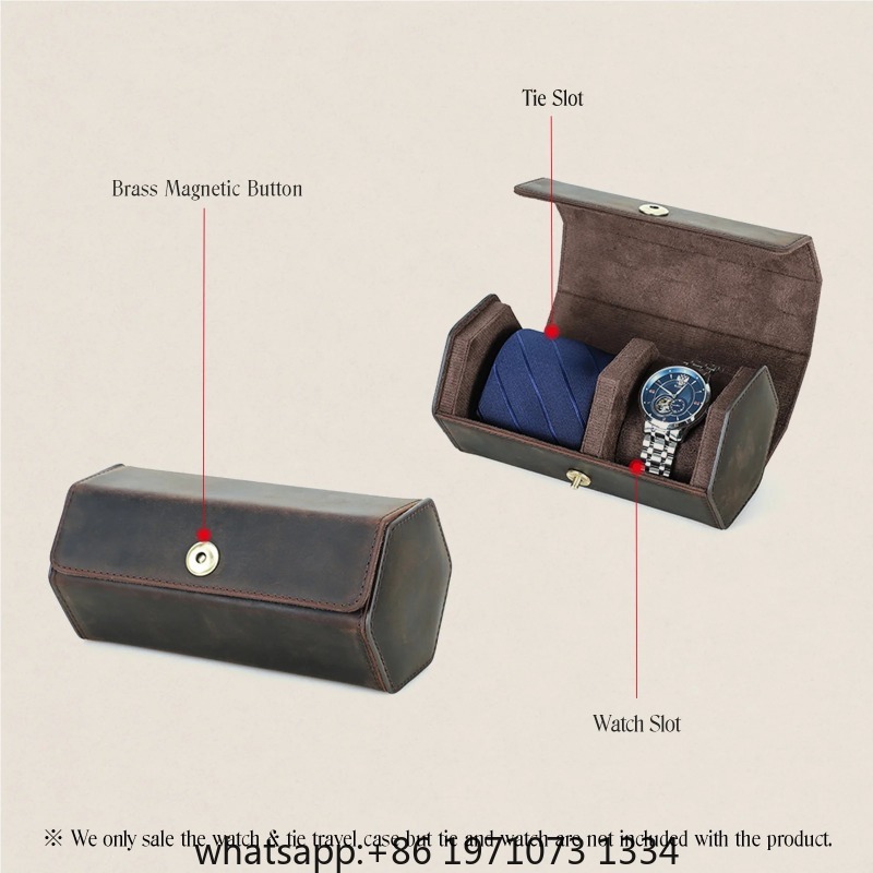 FAMILY Genuine Leather Travel  - огляд і ціна Luxury Watch Travel Case