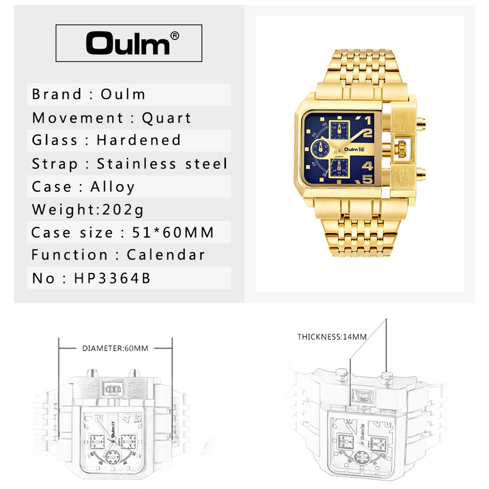 Oulm 3364 Luxury Brand Watch S - огляд і ціна Luxury Watch Zone